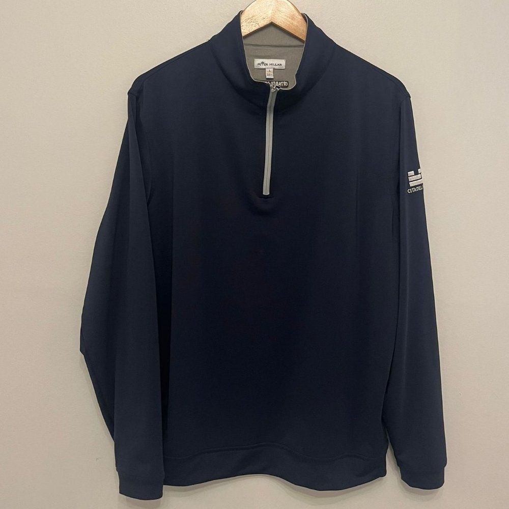 Peter Millar Citadel Securities Half Zip Long Sleeve Shirt Size L